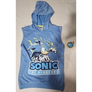 Sonic the Hedgehog kids sleeveless hoodie kids large